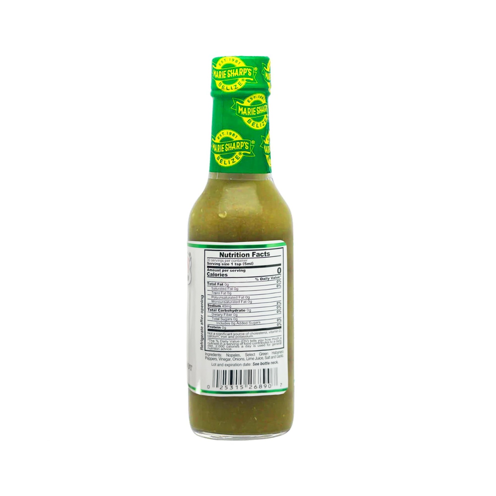 Marie Sharp’s Green Habanero Hot Pepper Sauce, 5 Oz 5 Fl (Pack of 2)