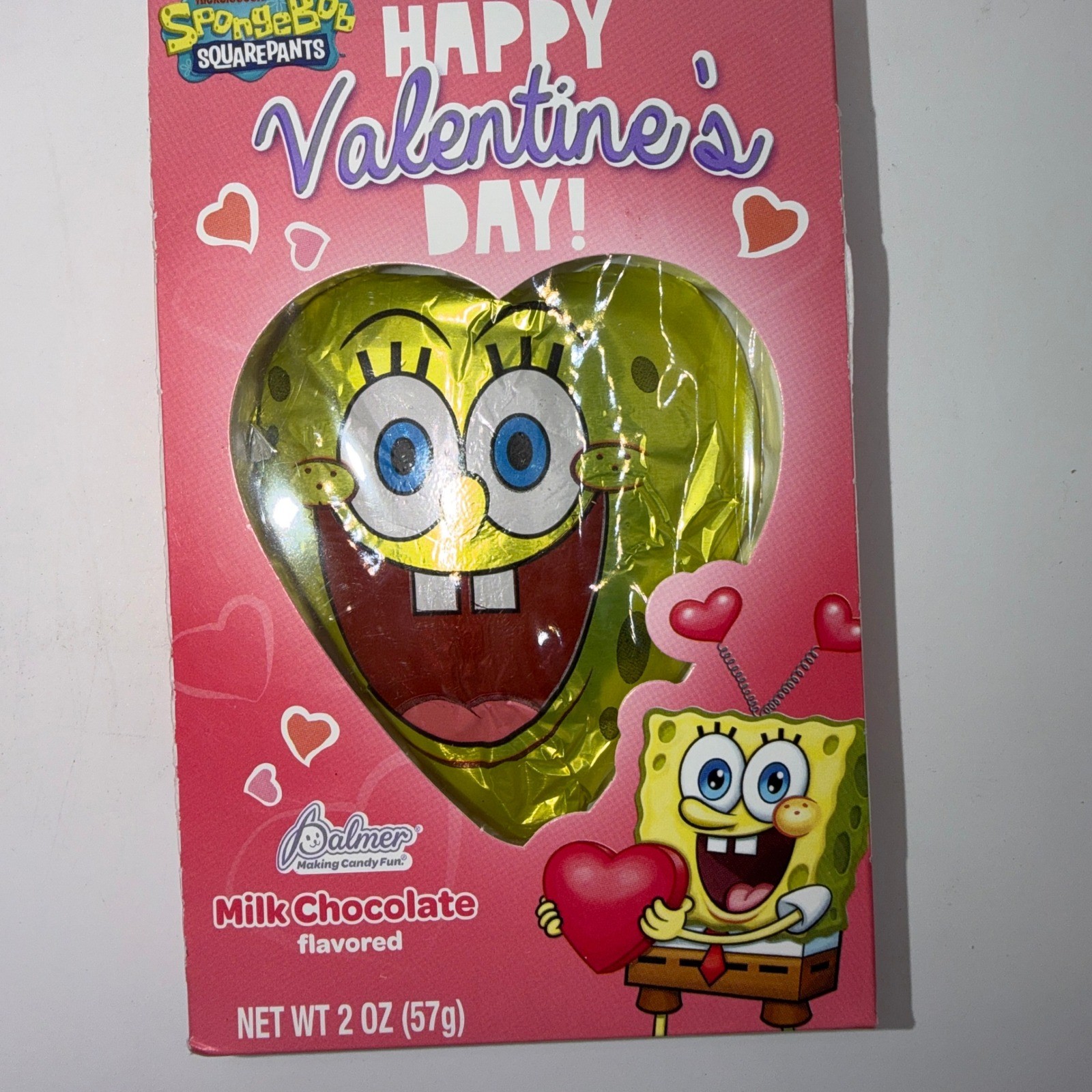 SpongeBob SquarePants Unisex OS Valentine Candy Chocolate Hearts Gummy Kabob Set