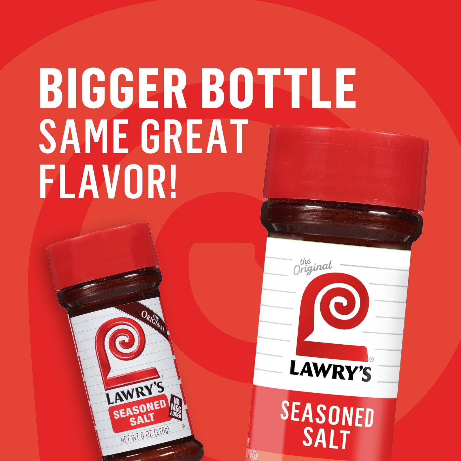 Lawry’s Seasoned Salt, No MSG Added, Kosher 16 Ounce (Pack of 1), Red color