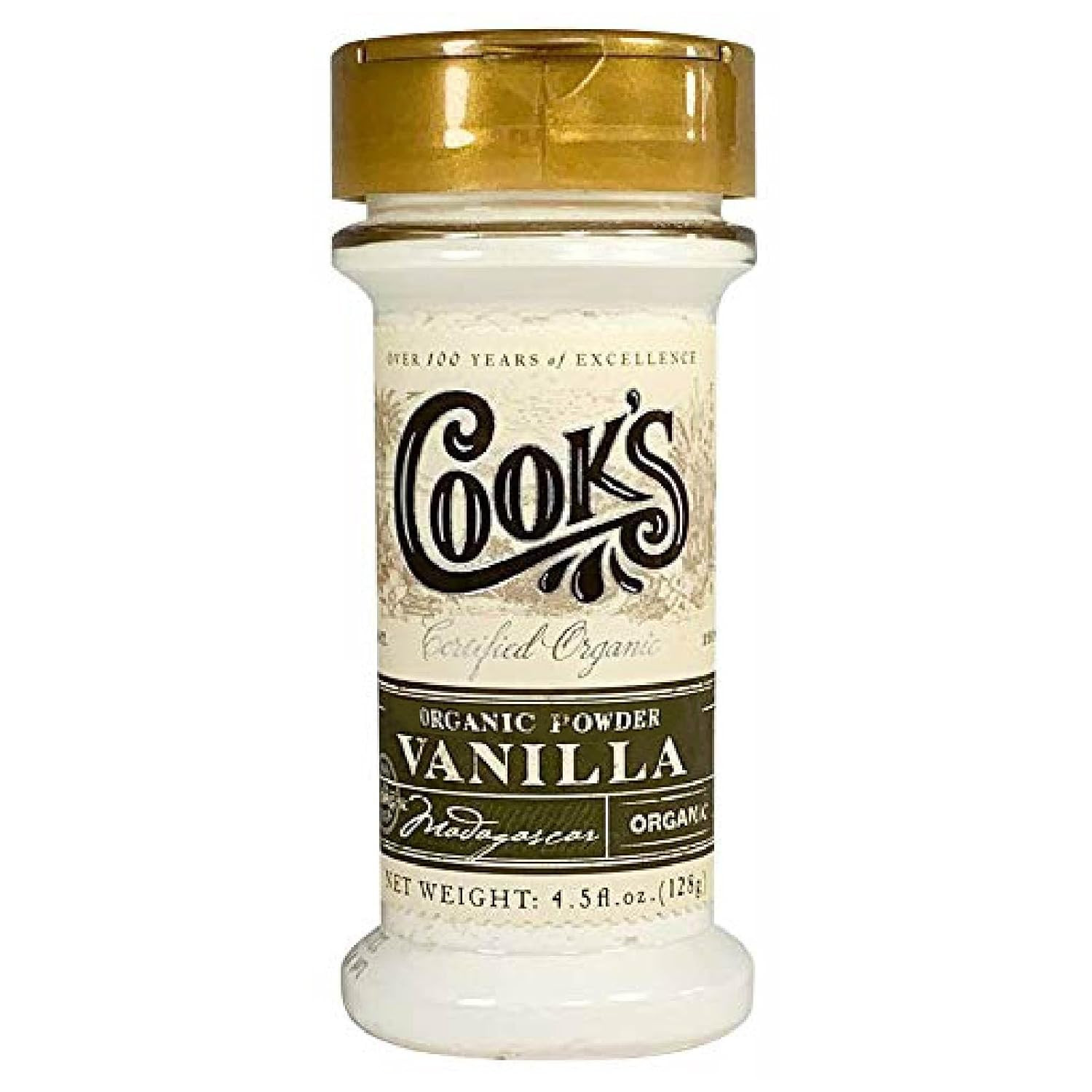 Cook’S, Organic Vanilla Powder, World’S Finest Gourmet Fresh Premium Vanilla, 4.
