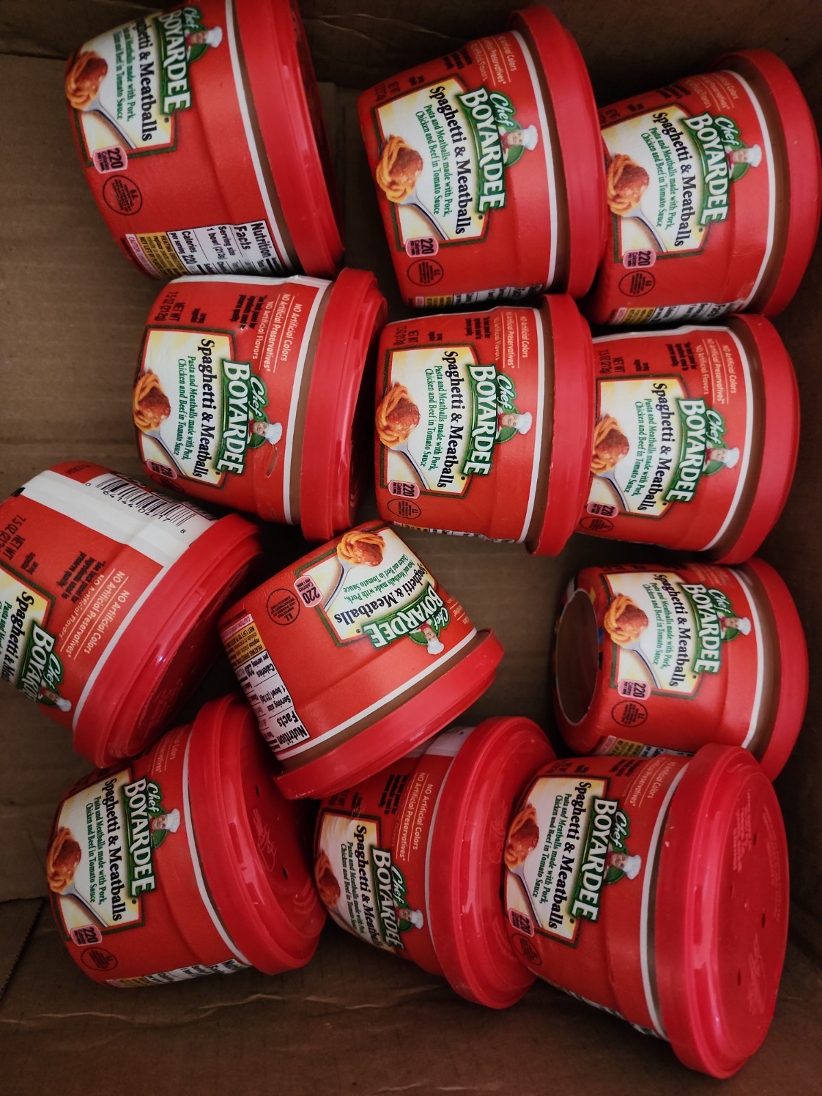 12 Pack Chef Boyardee Spaghetti & Meatballs Microwave Pasta 7.5oz Expiry 04/2027
