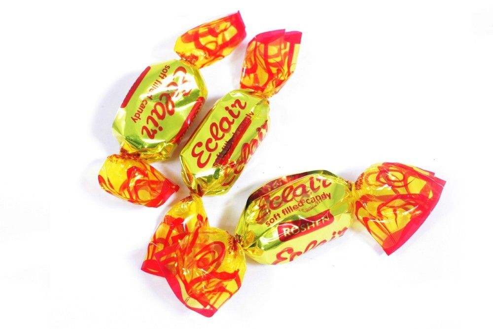 ROSHEN «ECLAIR» Milk Caramel Chocolate Filling Candy – Ukrainian Sweets