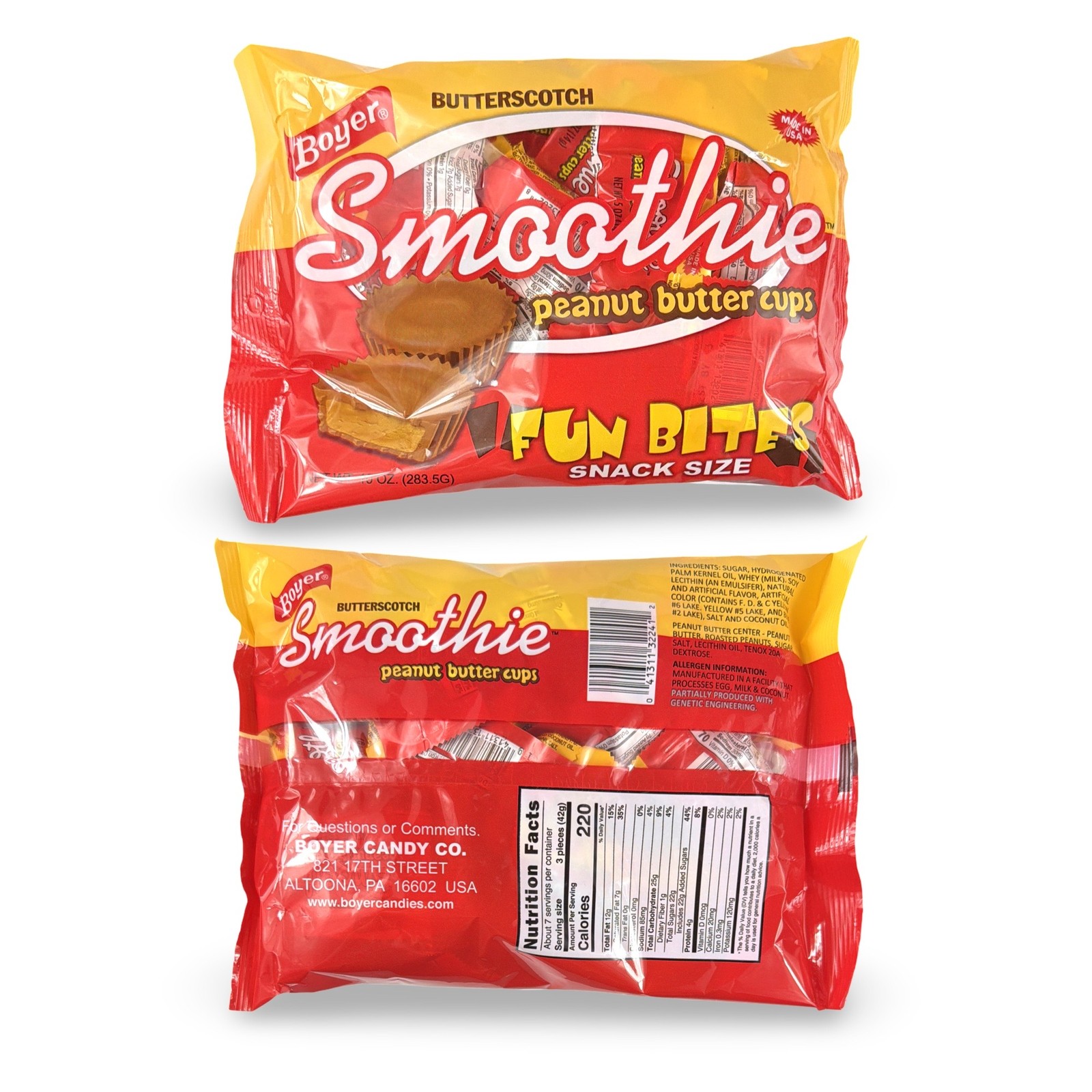 Boyer Candy Company Peanut Butter Cups – Butterscotch, Mallo Cup, Peanut Butter