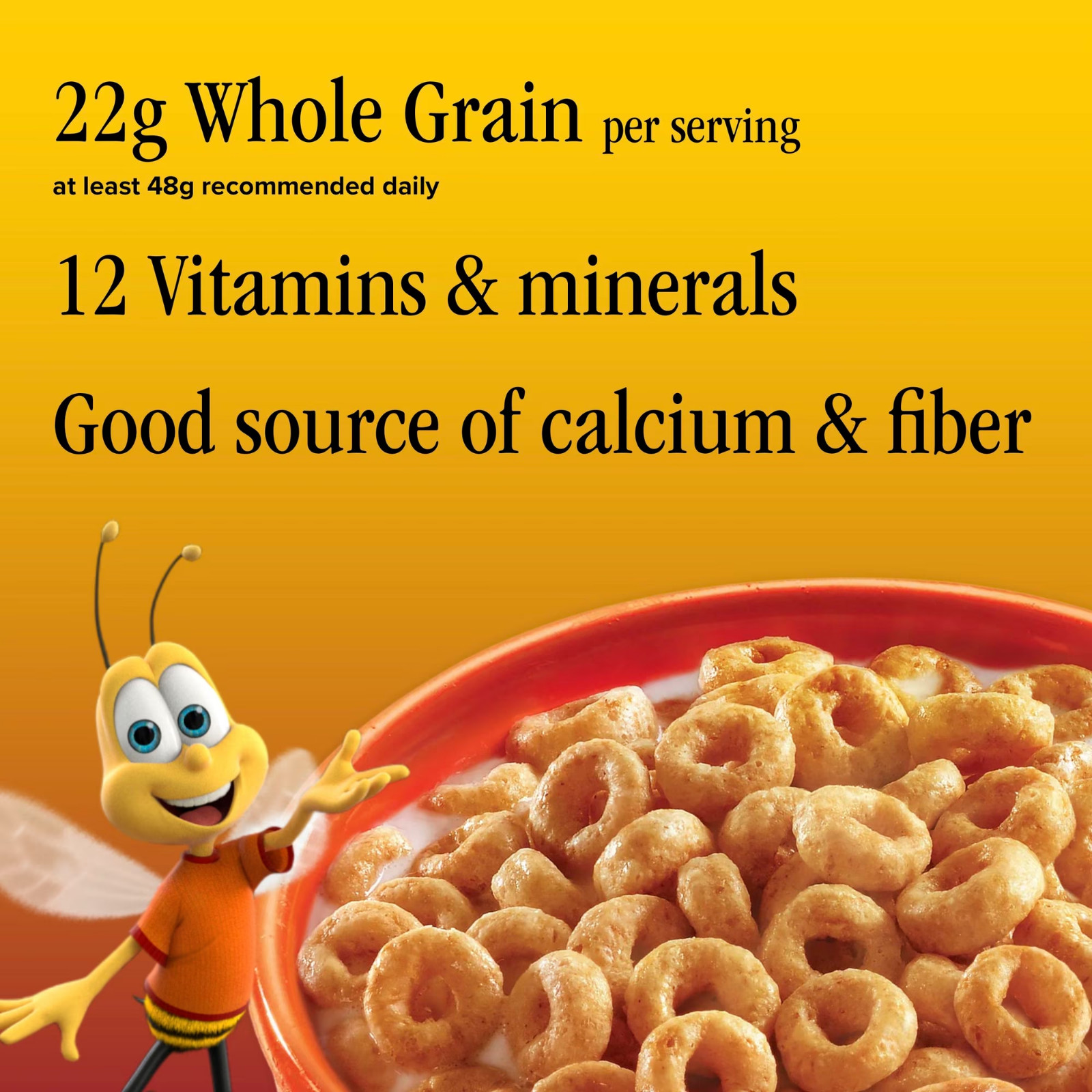 Honey Nut Cheerios, Heart Healthy Gluten Free Breakfast Cereal, Mega Size, 27.2
