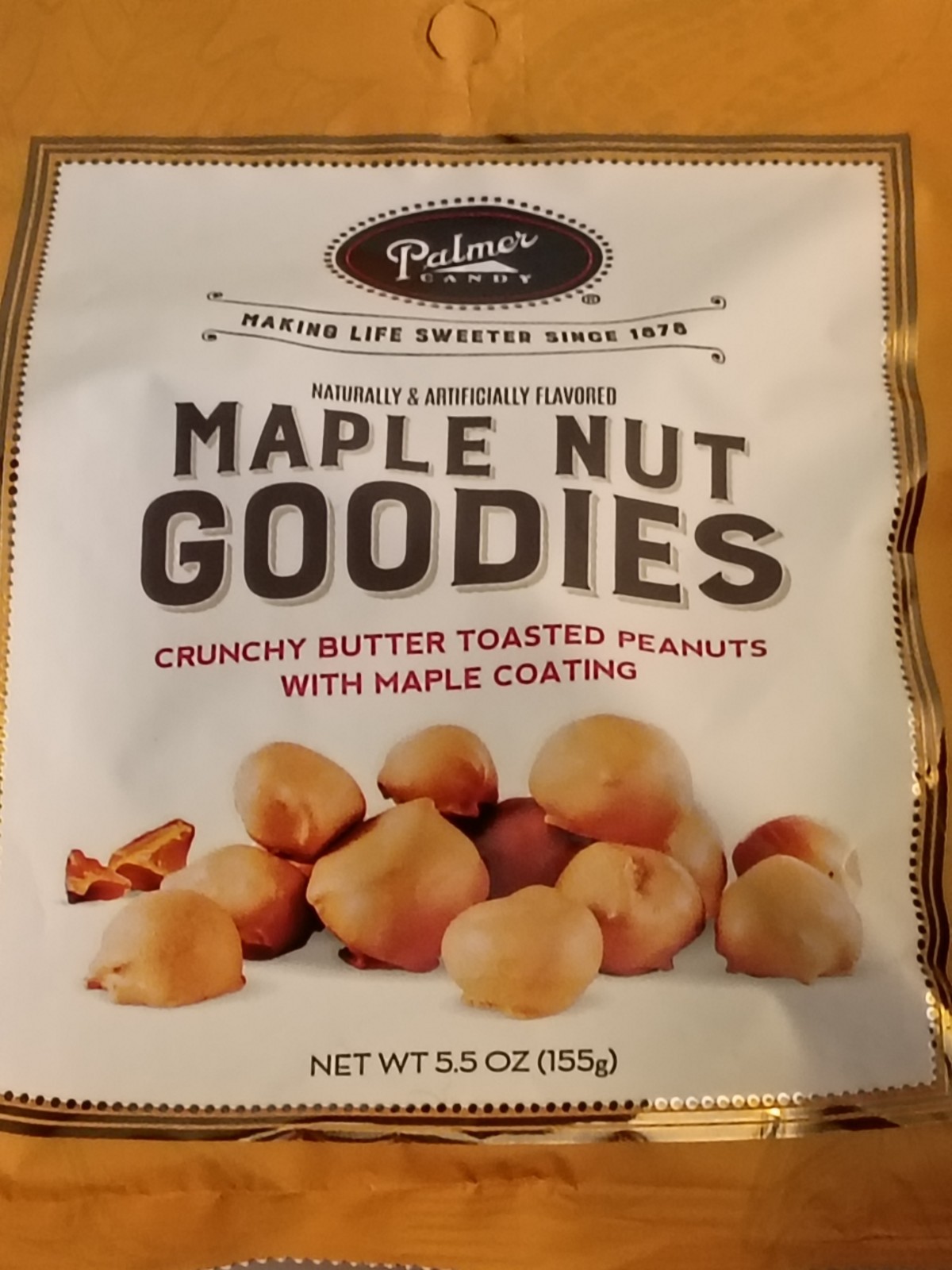 3 Palmer Candy MAPLE NUT GOODIES Crunchy Butter Toasted Peanuts MAPLE COATING