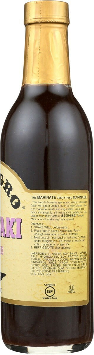Allegro Teriyaki Marinade – 12.7 oz (Pack of 6)