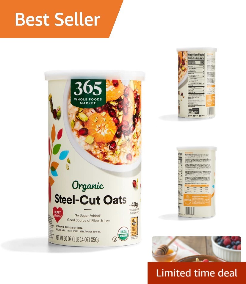 Sustainable 30oz Organic Steel Cut Oats – Perfect for Breakfast & Beyond