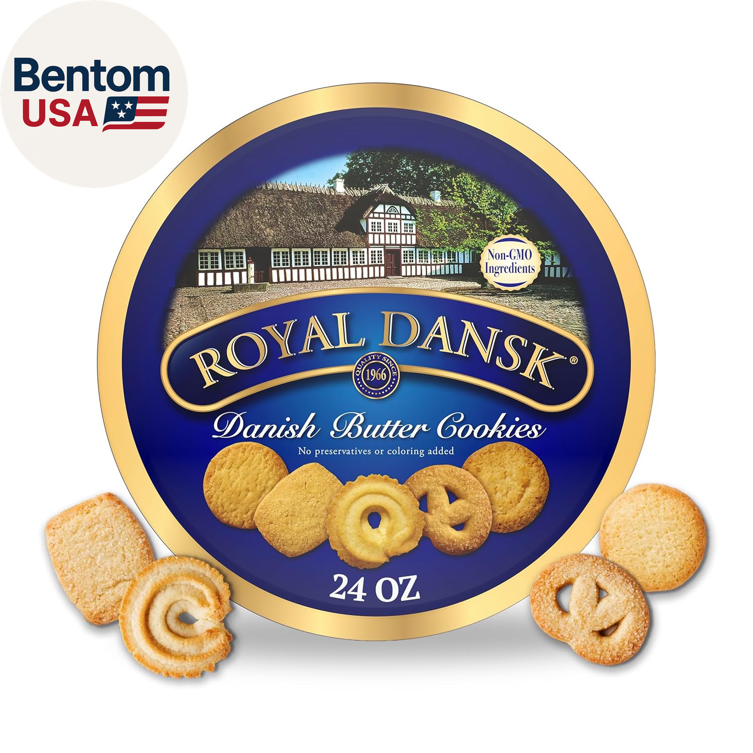 Danish Butter Cookies, Premium Assorted Cookies in a Gift Tin, Great for Sharing