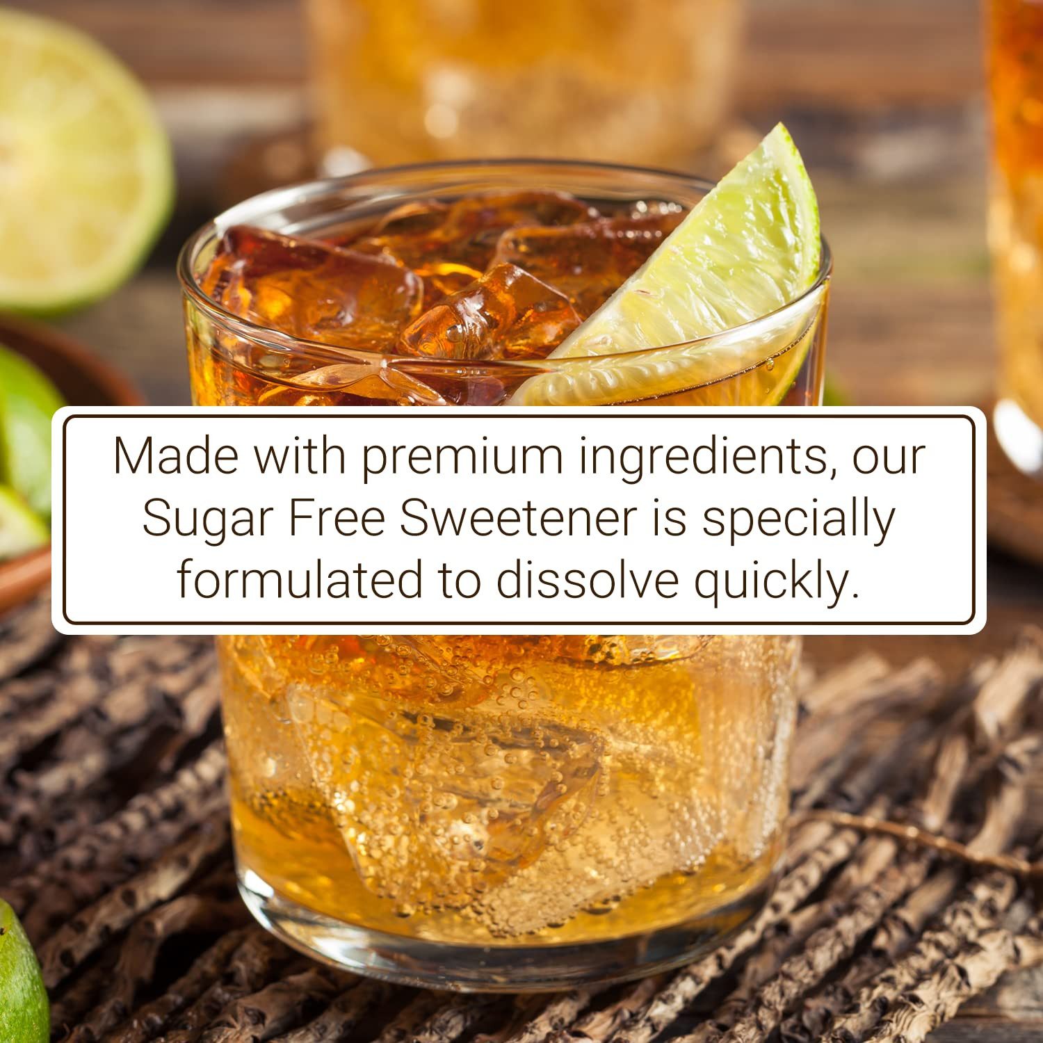 Monin Sugar Free Sweetener Syrup 33.81 Fl Oz Zero Calorie Allergen Free