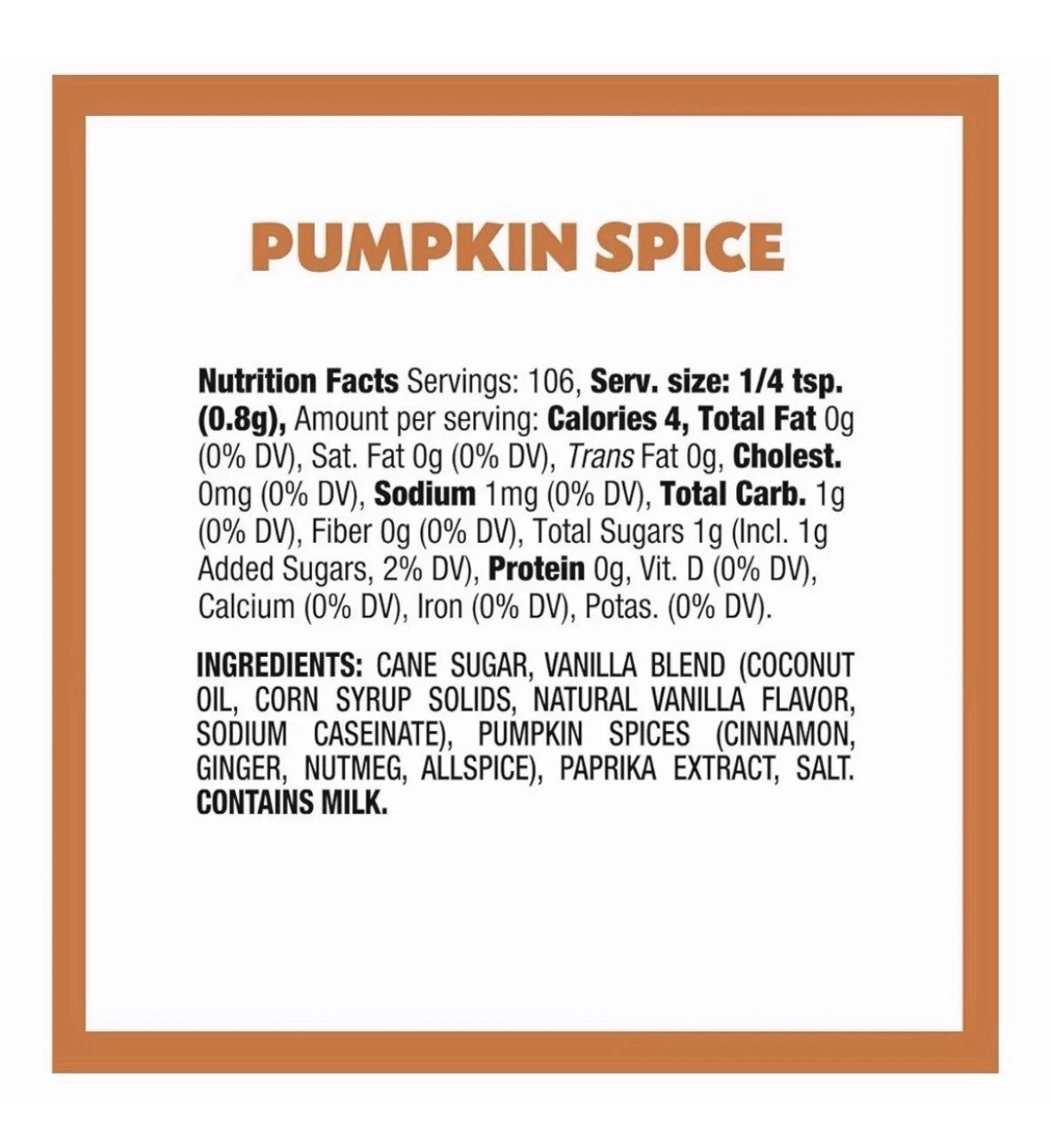 Kernel Season’s Popcorn Seasoning, Pumpkin Spice Seasoning 3 Oz Real Cinnamon