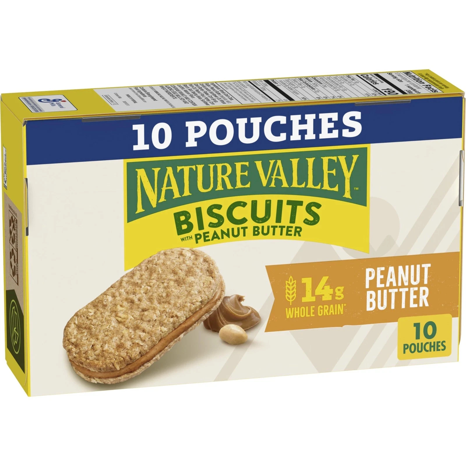 Nature Valley Biscuit Sandwiches, Peanut Butter, 1.35 Ounce (Pack of 10)