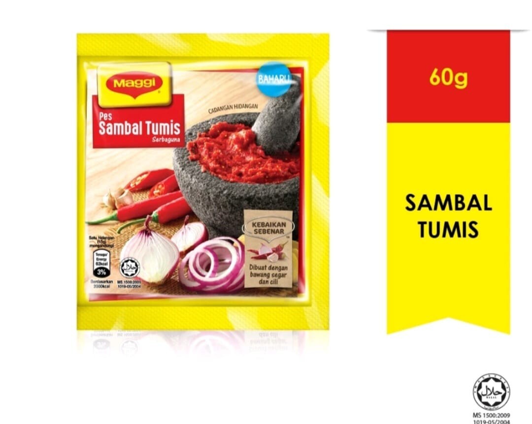 Maggi Sambal Tumis For All Type Cooking Chili Paste , 20 packs x 60 g – DHL Ex