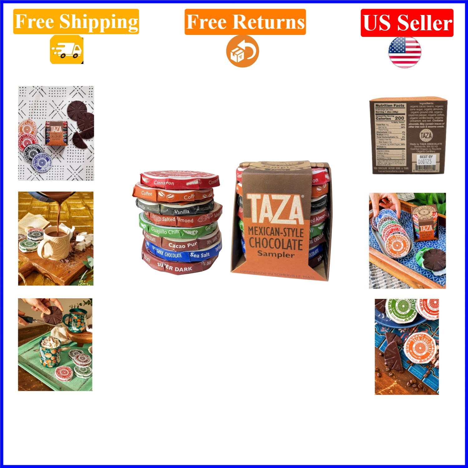 Organic Mexicano Chocolate Disc Variety Pack, 8 X 1.35 oz, , Gluten-Free