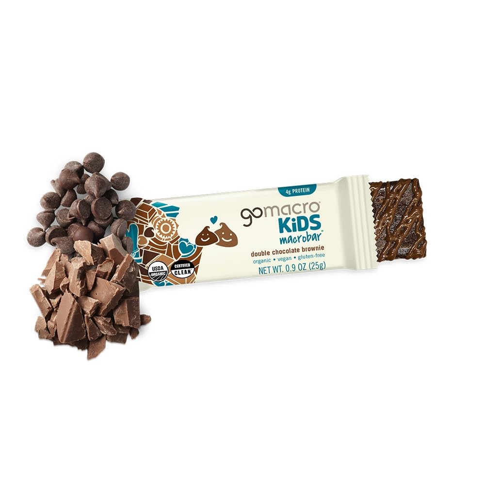 Gomacro, Organic Bar Kids Double Chocolate 7 Count (Pack of 1), No Color