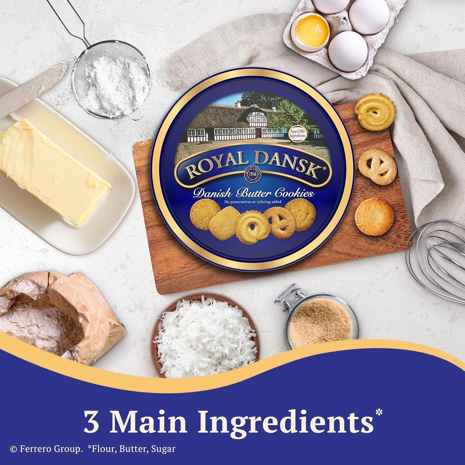 Royal Dansk Danish Butter Cookies original Assortment in 24oz Tin NEW USA STOCK