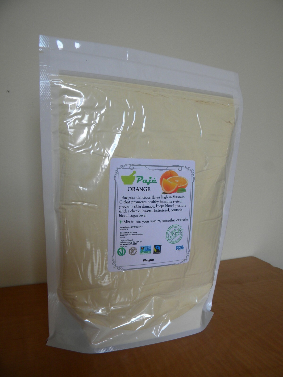 ORANGE powder 8oz 16oz 1lb 32oz 2lb 4lb, VIT C help Immune system and skin PAJE