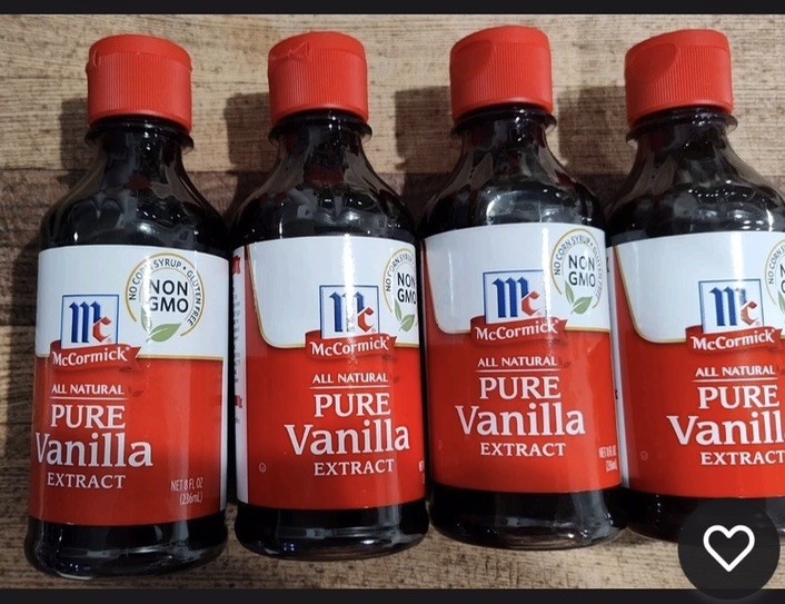 Lot Of 4 McCormick All Natural Pure Vanilla Extract, 8 fl oz 