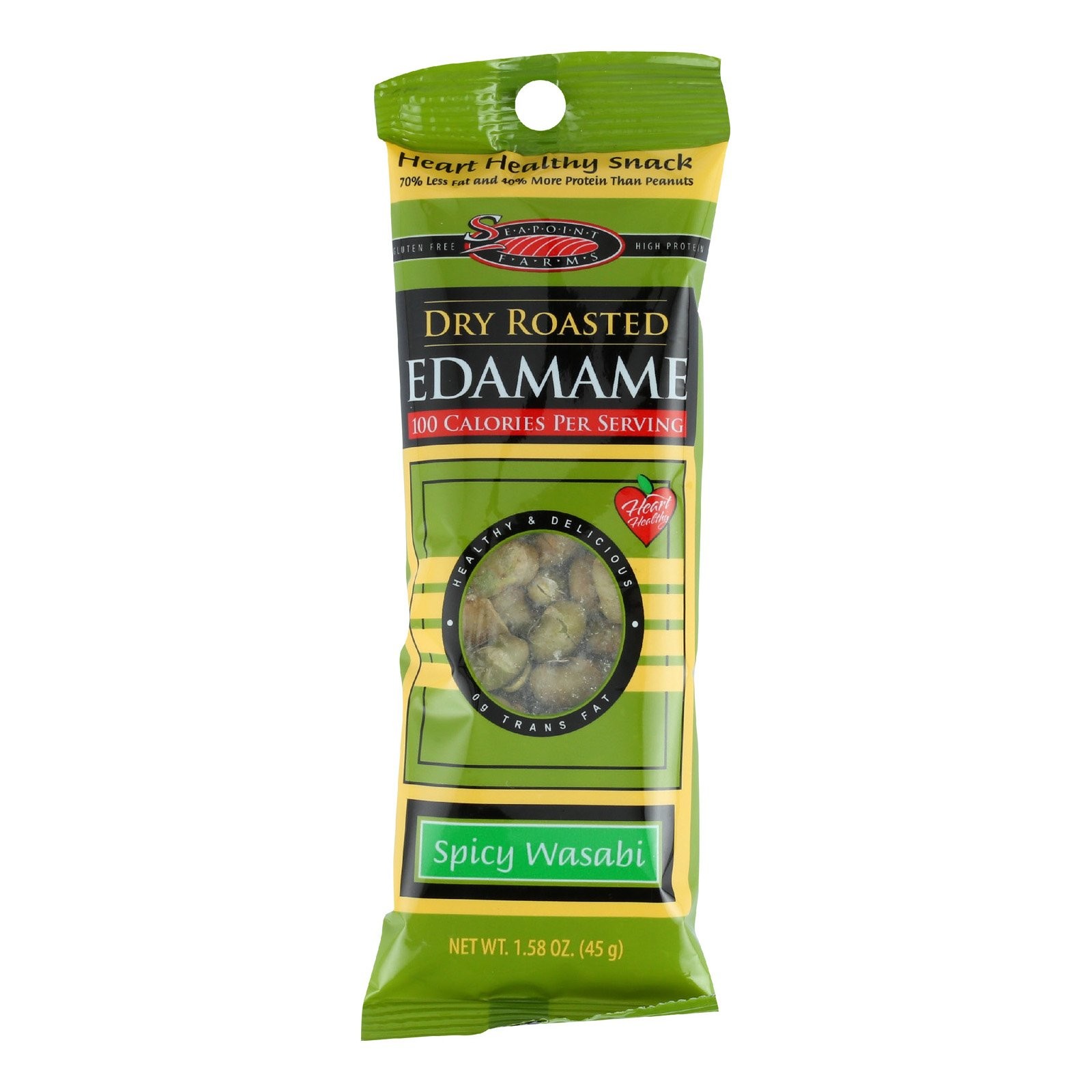Dry Roasted Edamame – Spicy Wasabi – 1.58 Ounce (Pack of 12)