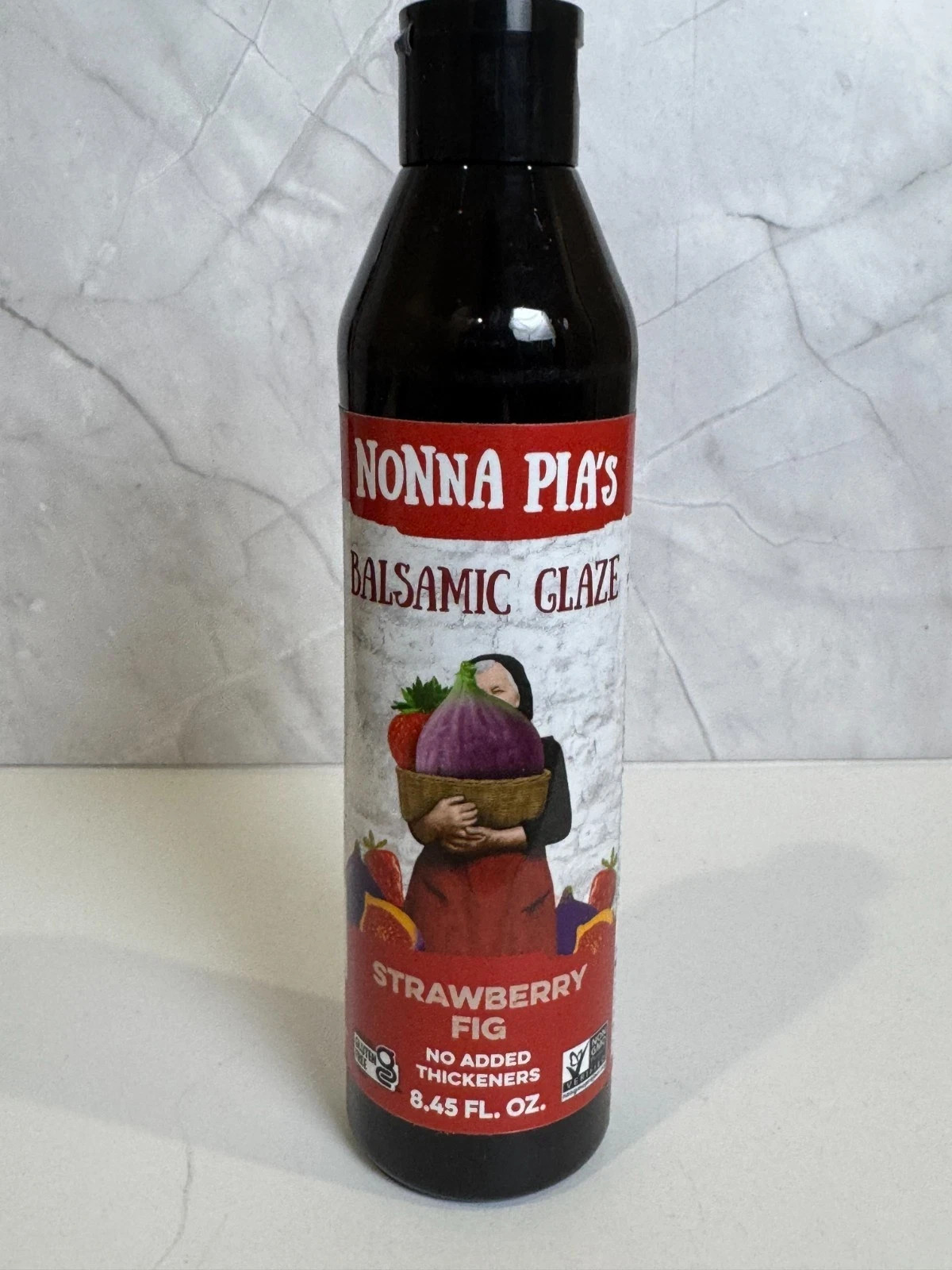 Nonna Pia’s Strawberry Fig Balsamic Glaze 8.45oz IGP Modena Italy Vinegar New