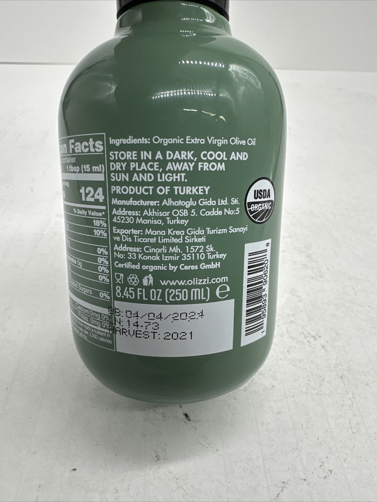 Olizzi EVERYDAY Extra Virgin Olive Oil-Cold Pressed 8.45 Oz -Sealed