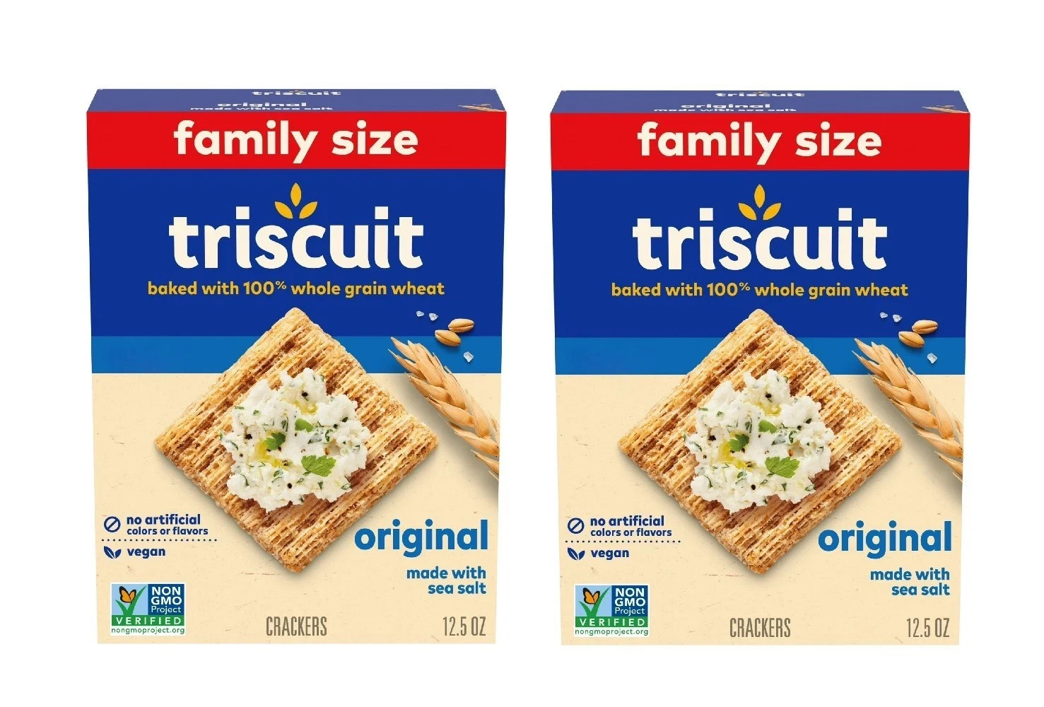 Triscuit Original Whole Grain Wheat Crackers, Vegan Crackers, Healthy Snacks, Fa
