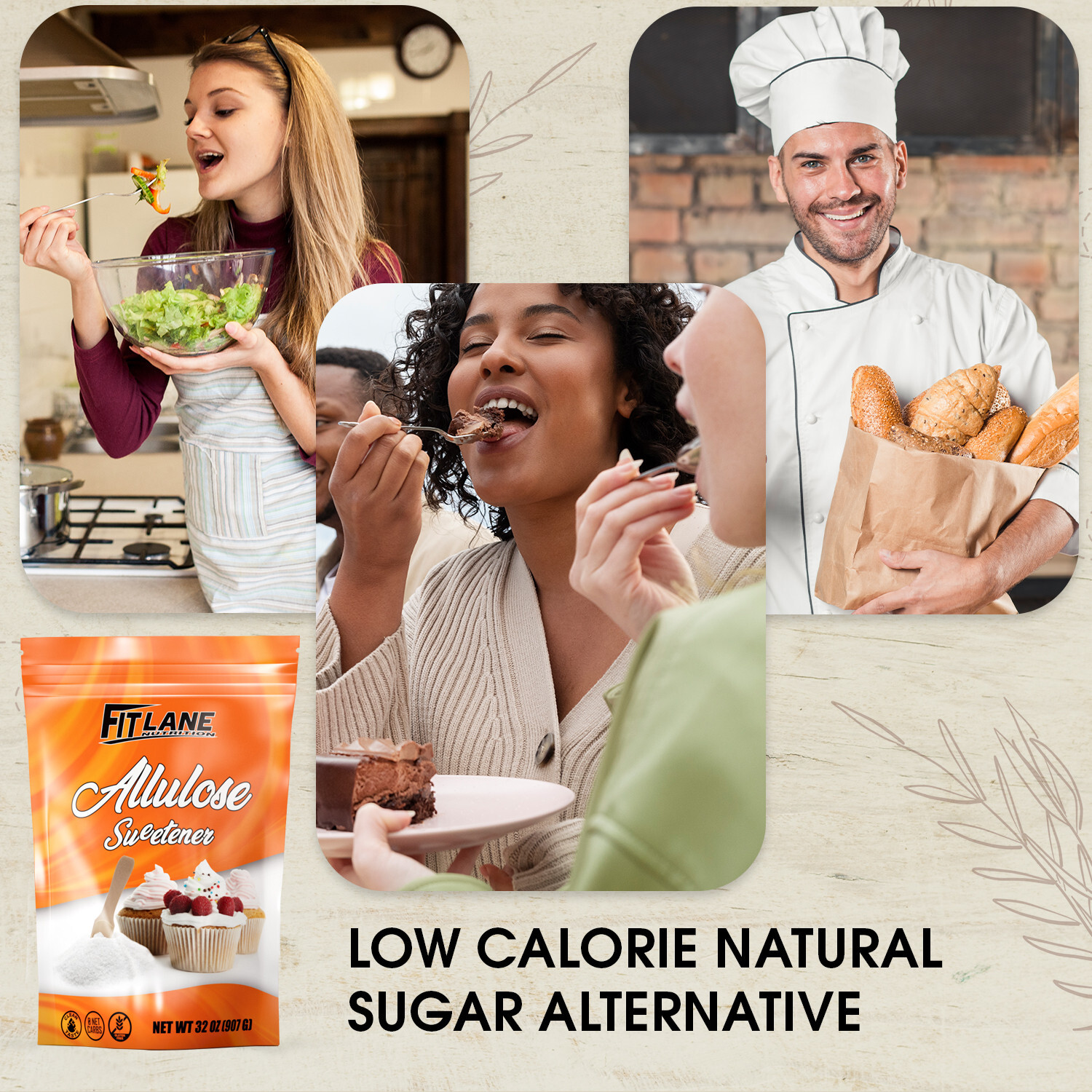 Allulose Sweetener 2 LBS, 100% Pure Zero Net Carb Natural Keto Sweetner
