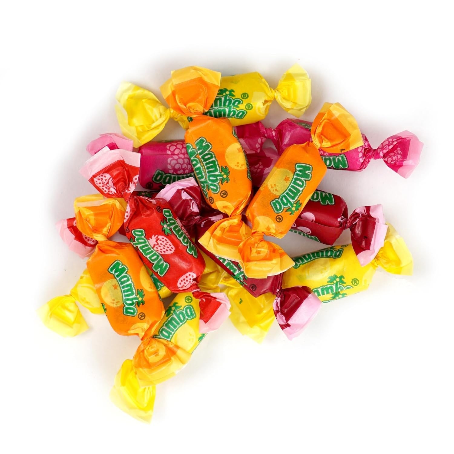 Mamba Fruit Chews Assorted, 5 Fruit Flavors Mix, Bulk Chewy Candy (4 Pounds)