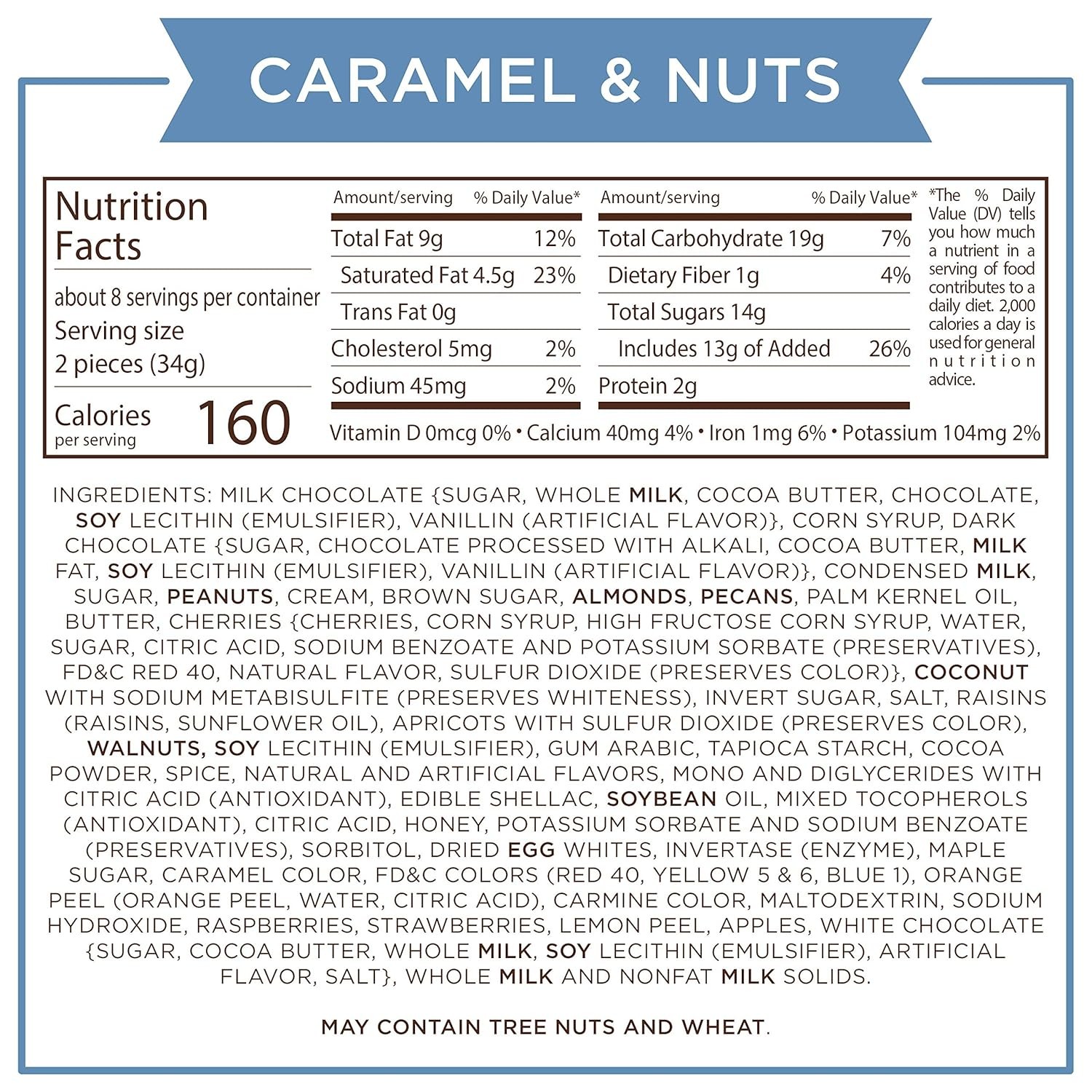Russell Stover Caramel & Nuts Milk & Dark Chocolate Gift Box 9.4oz Mother’s Day