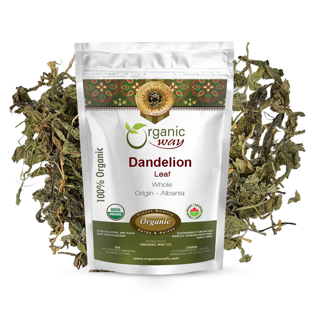 Organic Way Dandelion Leaf Whole – Herbal Tea | Organic, Kosher & USDA Certified