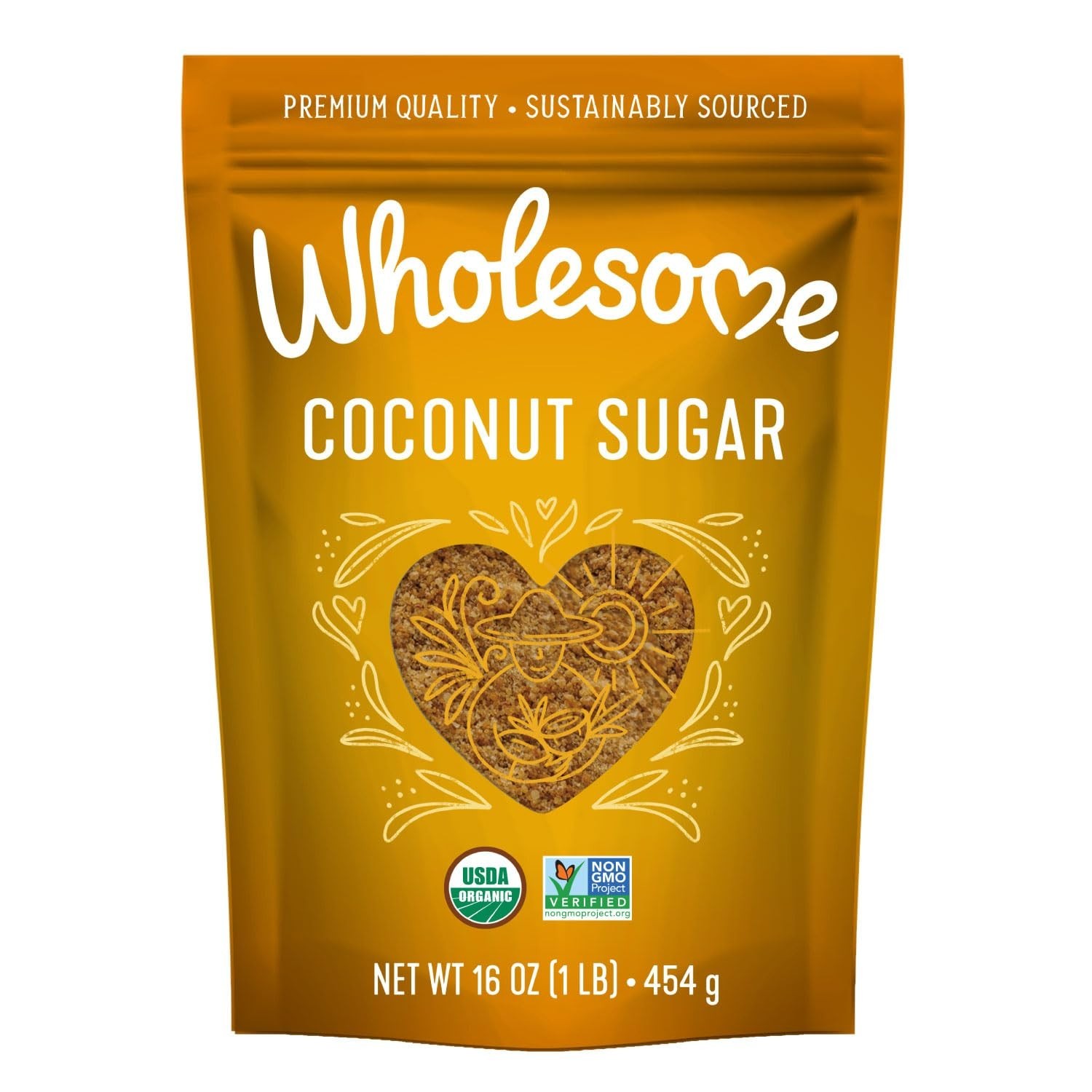 Wholesome Organic Coconut Sugar 16 Ounce Non GMO Gluten Free Vegan Baking Sub…