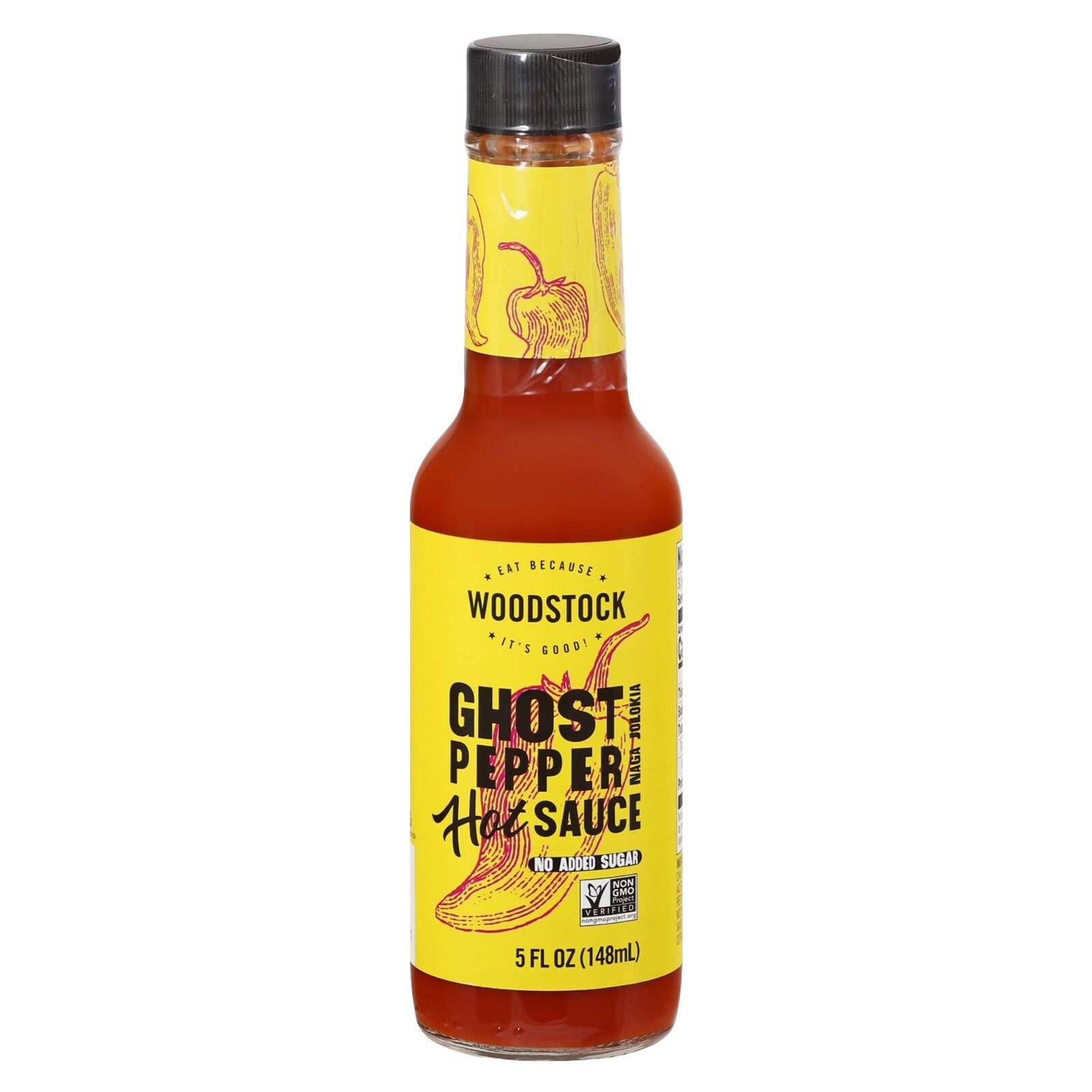 Woodstock Ghost Pepper Hot Sauce, 5 fl oz