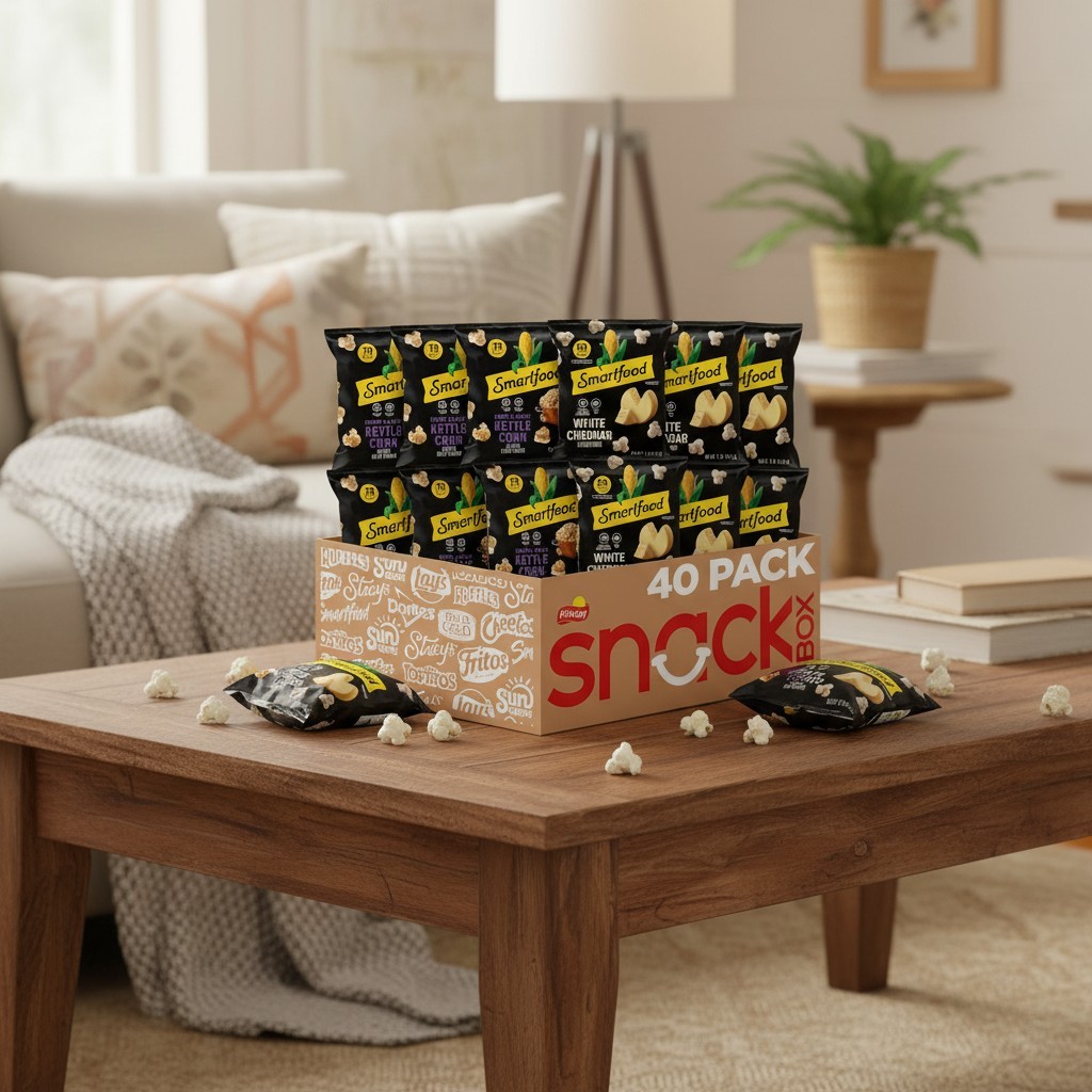 Healthy Whole Grain Popcorn Variety Pack – 40 Individual Bags for Every Occasion