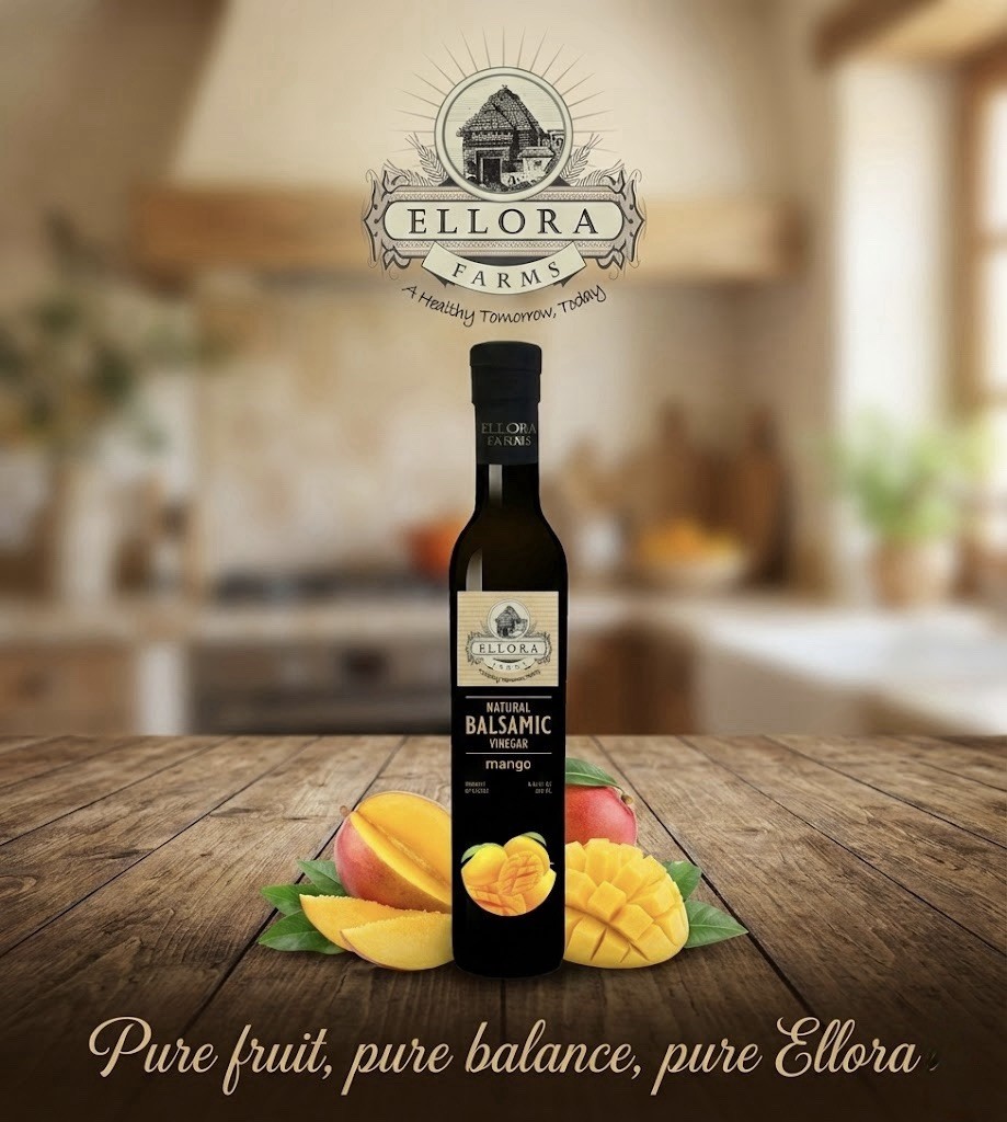Mango Fruit Infused Balsamic Vinegar, Barrel Aged Thick, Glass Bottle, 8.45 oz