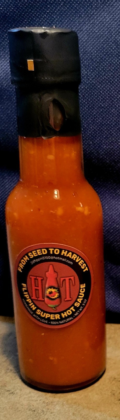 Flippin Super Hot Sauce 100% Natural 3 oz Bottle