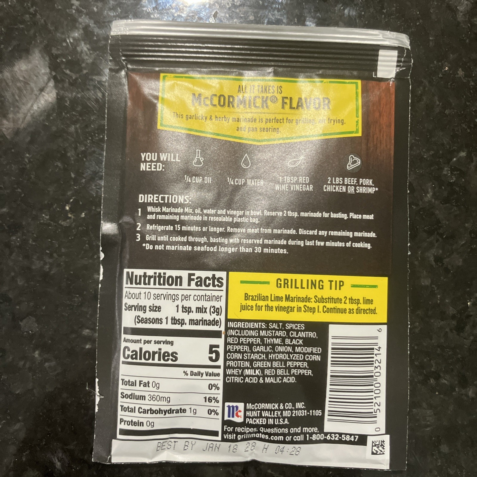 Lot of 10 McCormick Grill Mates Marinade Mix Brazilian Steakhouse 1.06 oz each
