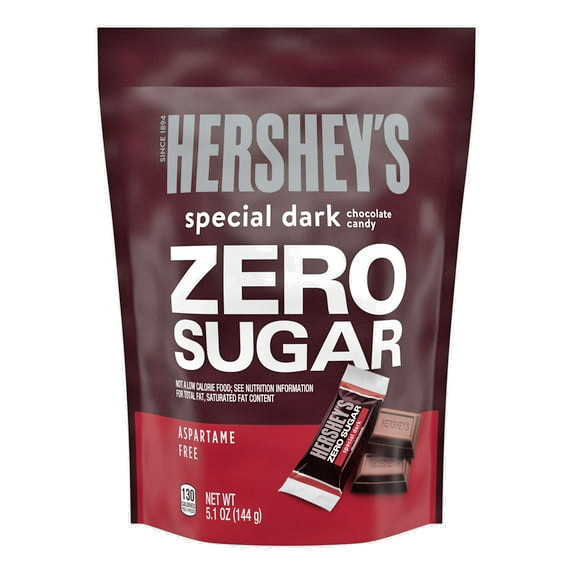 Hershey’s Special Dark Zero Sugar Chocolate Candy 5.1 oz Bag Sugar Free Candy