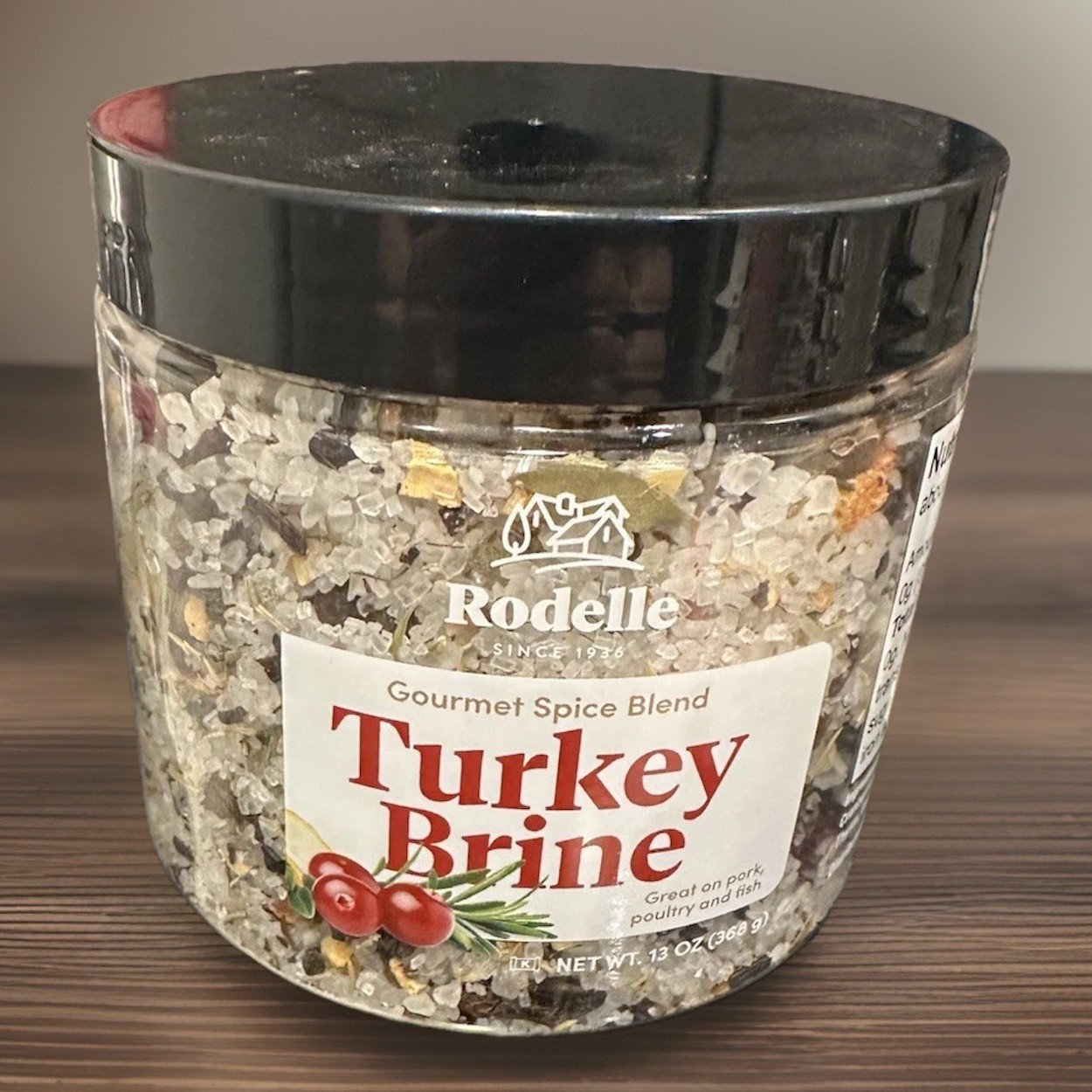 Rodelle Gourmet Turkey Brine Seasoning 13oz BB Aug 2028