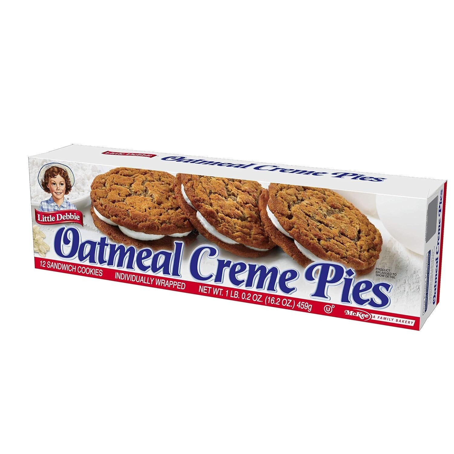 Little Debbie Oatmeal Creme Pies, 12 Individually Wrapped creme pies, 16.2 Ounce