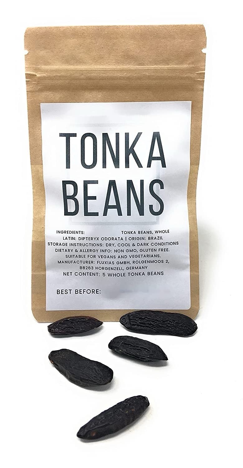 Tonka Beans – 5 Premium All Natural Whole Beans Dipteryx Odorata / Supps4
