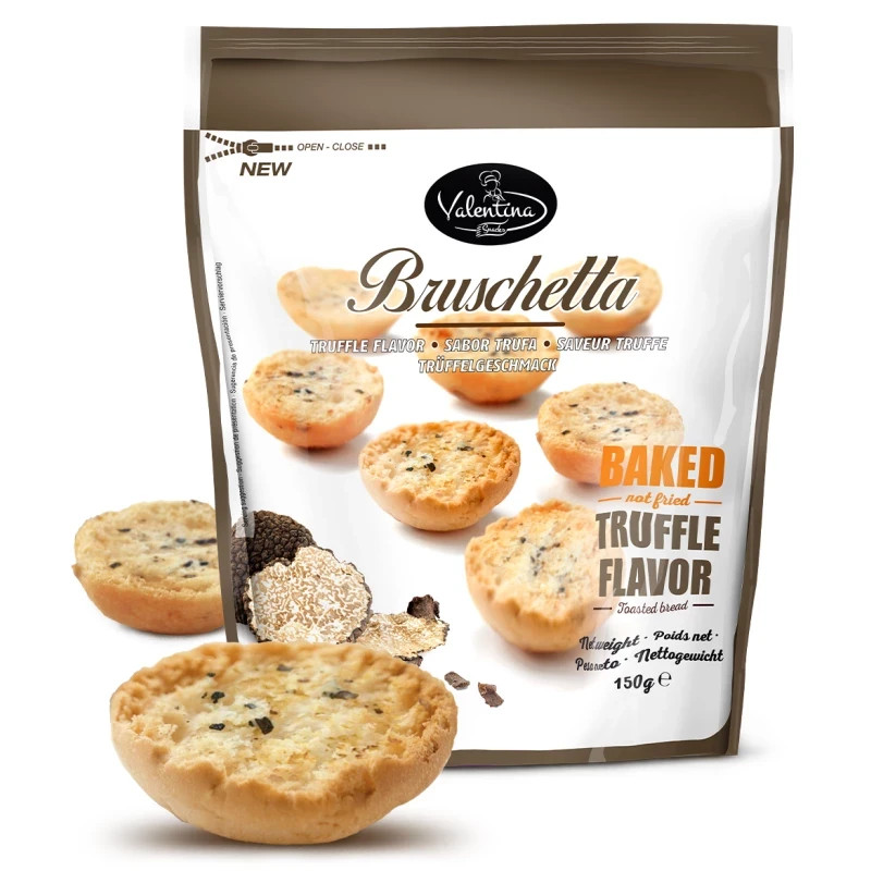 2x Valentina Truffle Bruschetta Snacks, 150g, Delicious Italian Flavor