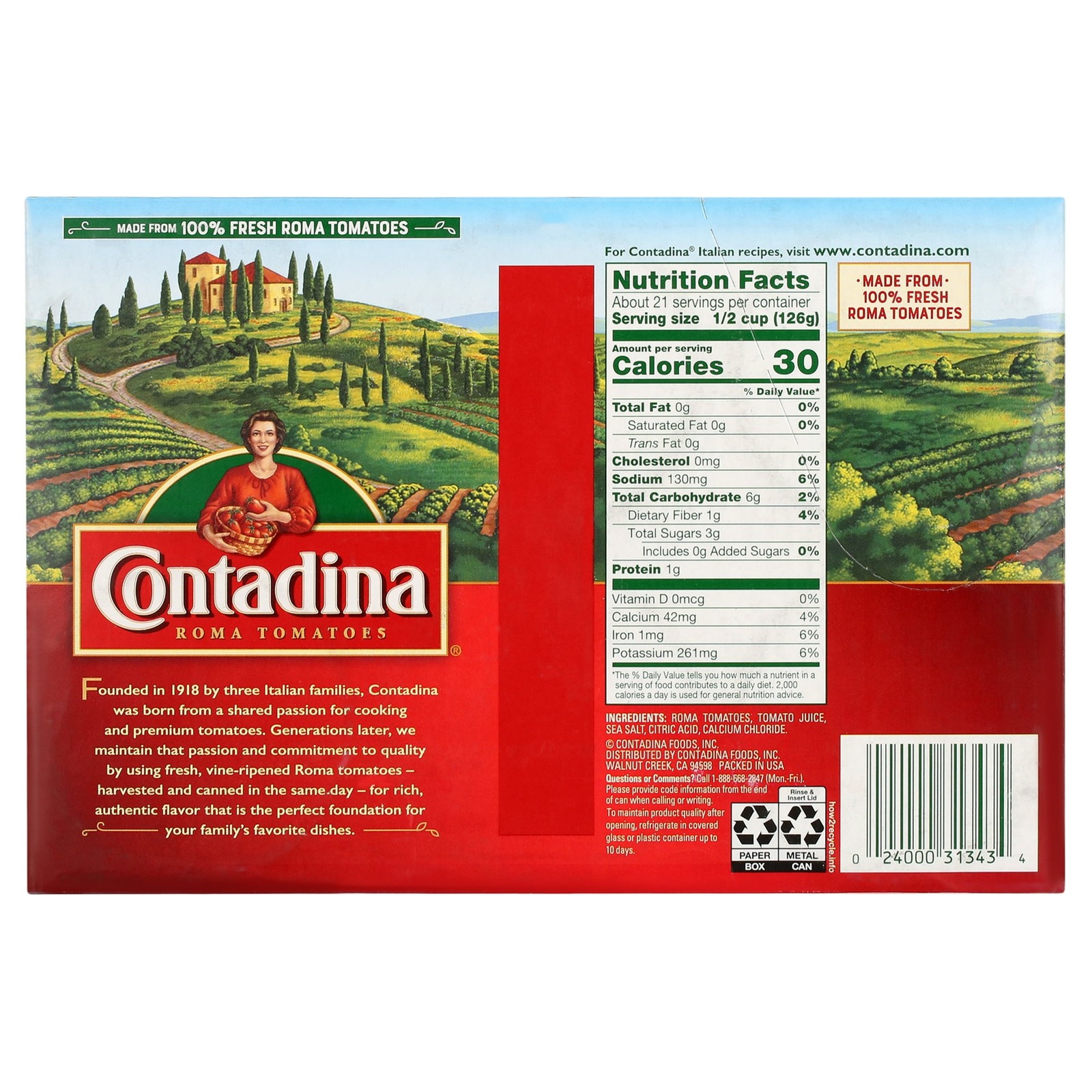 (6 Pack) Contadina Petite Diced Tomatoes, 15 oz cans,free shipping..