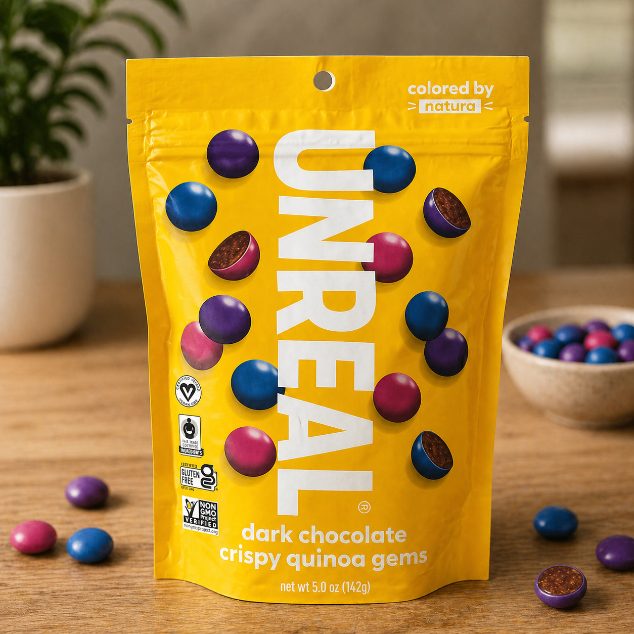 UNREAL Dark Chocolates With Crispy Quinoa, 5 oz (142 g)