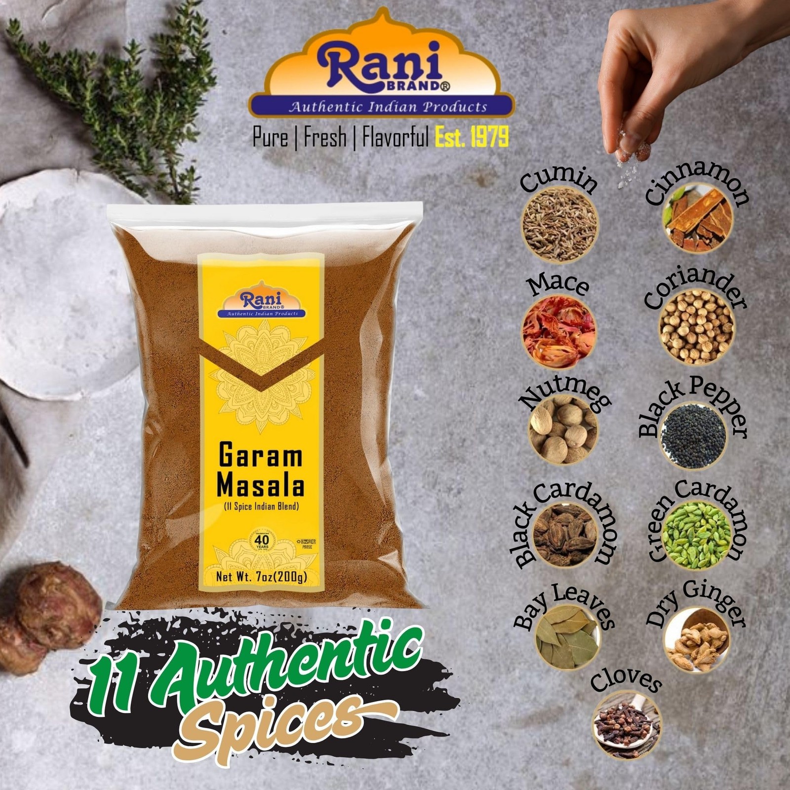 Rani Garam Masala Indian 11-Spice Blend 7oz (200g)