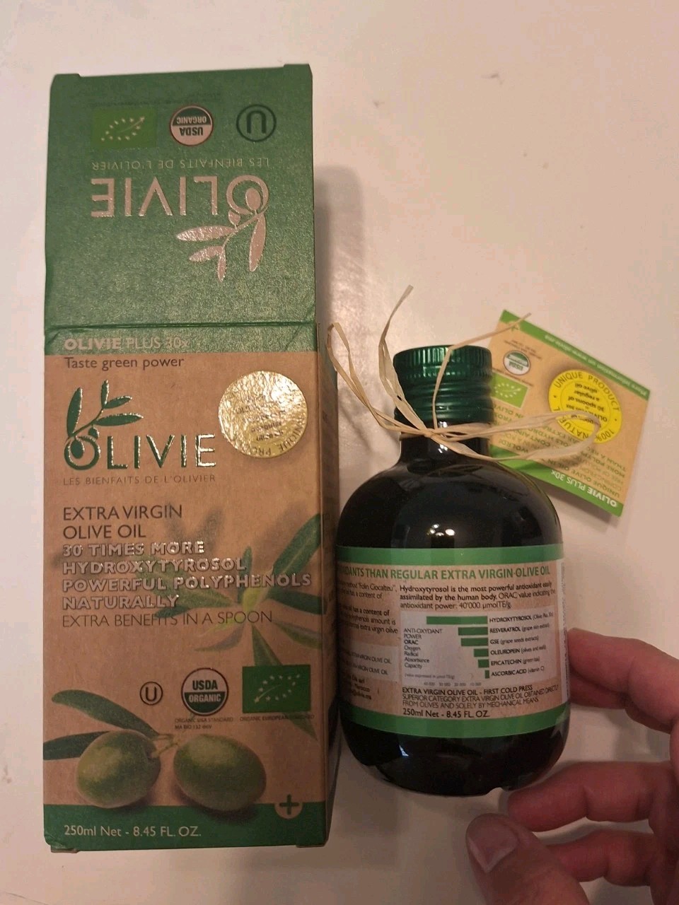 Extra Virgin Olive Oil 250ml OLIVIE PLUS 30X Moroccan Desert Organic Kosher EVOO