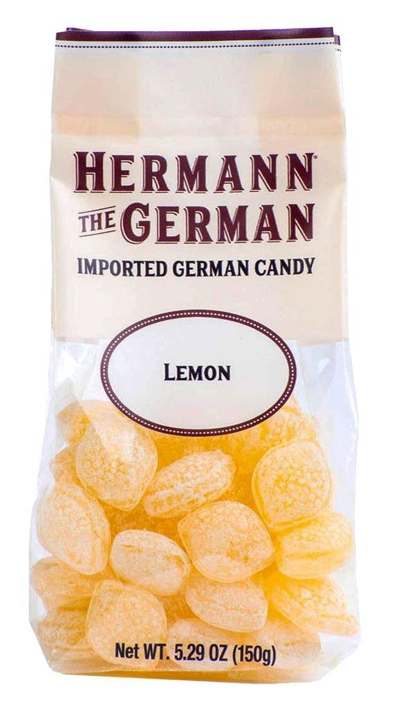 Hermann The German Lemon Bavarian Hard Candy 5.29 Oz X 2 w Wire Bag Clip