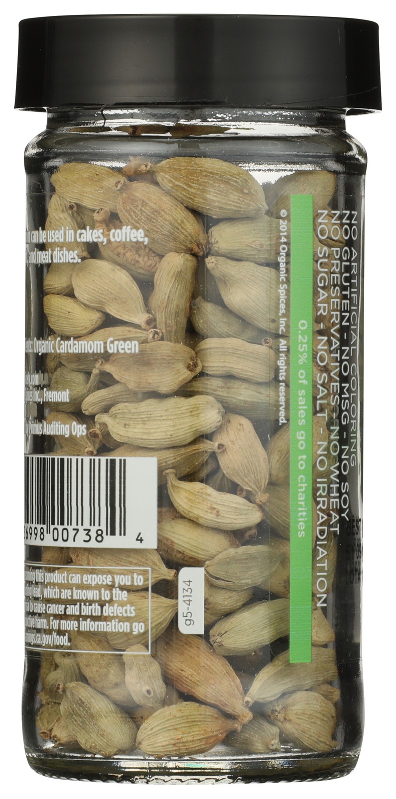 Organic Green Cardamom Pods By Spicely Organics 1.2 Oz 3 Pack