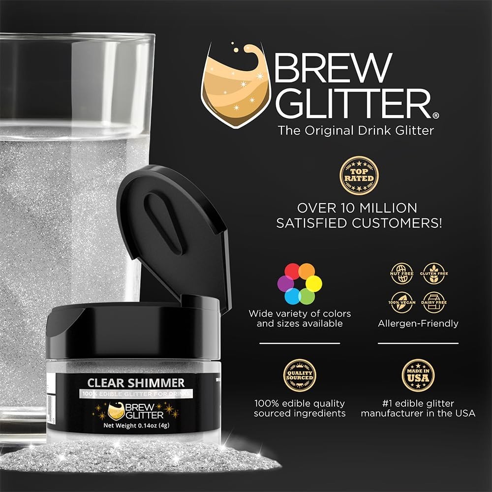 Brew Glitter Edible Glitter for Drinks, Cocktails, Beer, Garnish & Beverages …