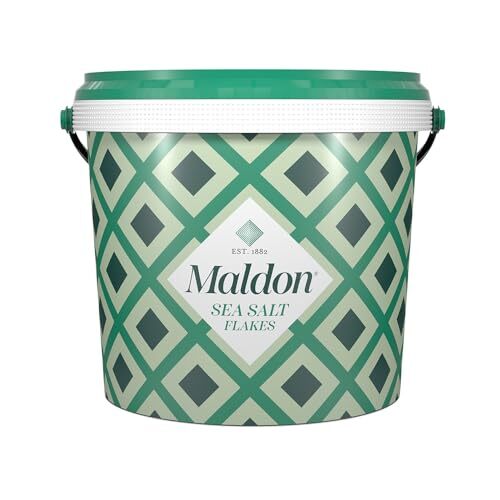 Maldon Salt Sea Salt Flakes 3.1 lb Bulk Tub Kosher Natural Handcrafted Gourme…