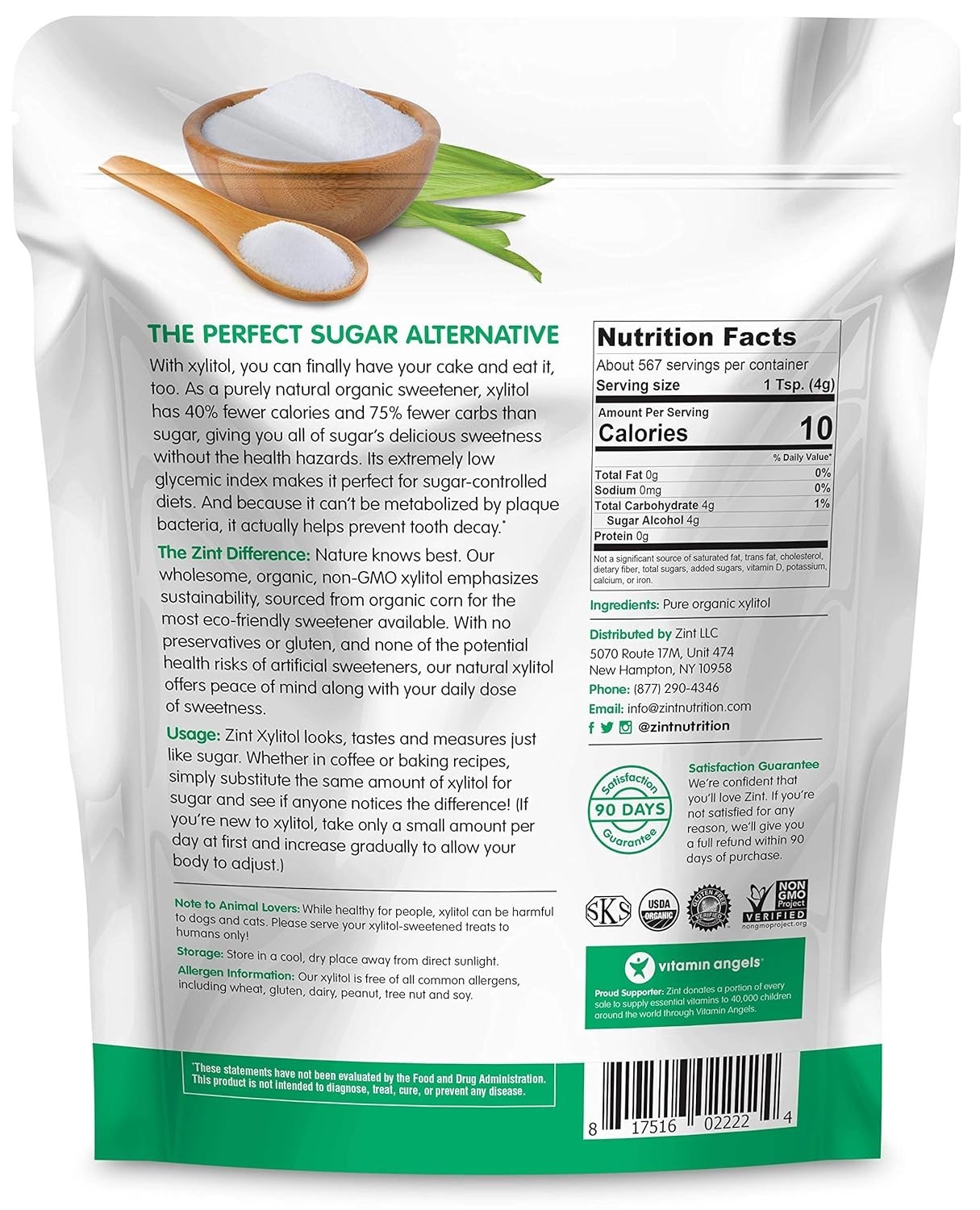 Organic Xylitol Sweetener 5 lbs: USDA Certified Natural Sugar Free Substitute…