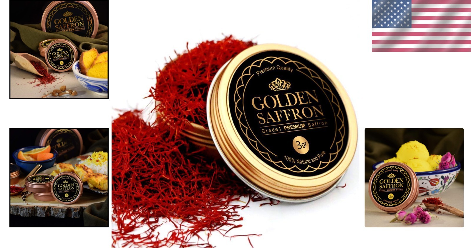 Chef’s Choice 3g Pure Saffron Threads – Grade A+ Super Negin, Fresh Flavor
